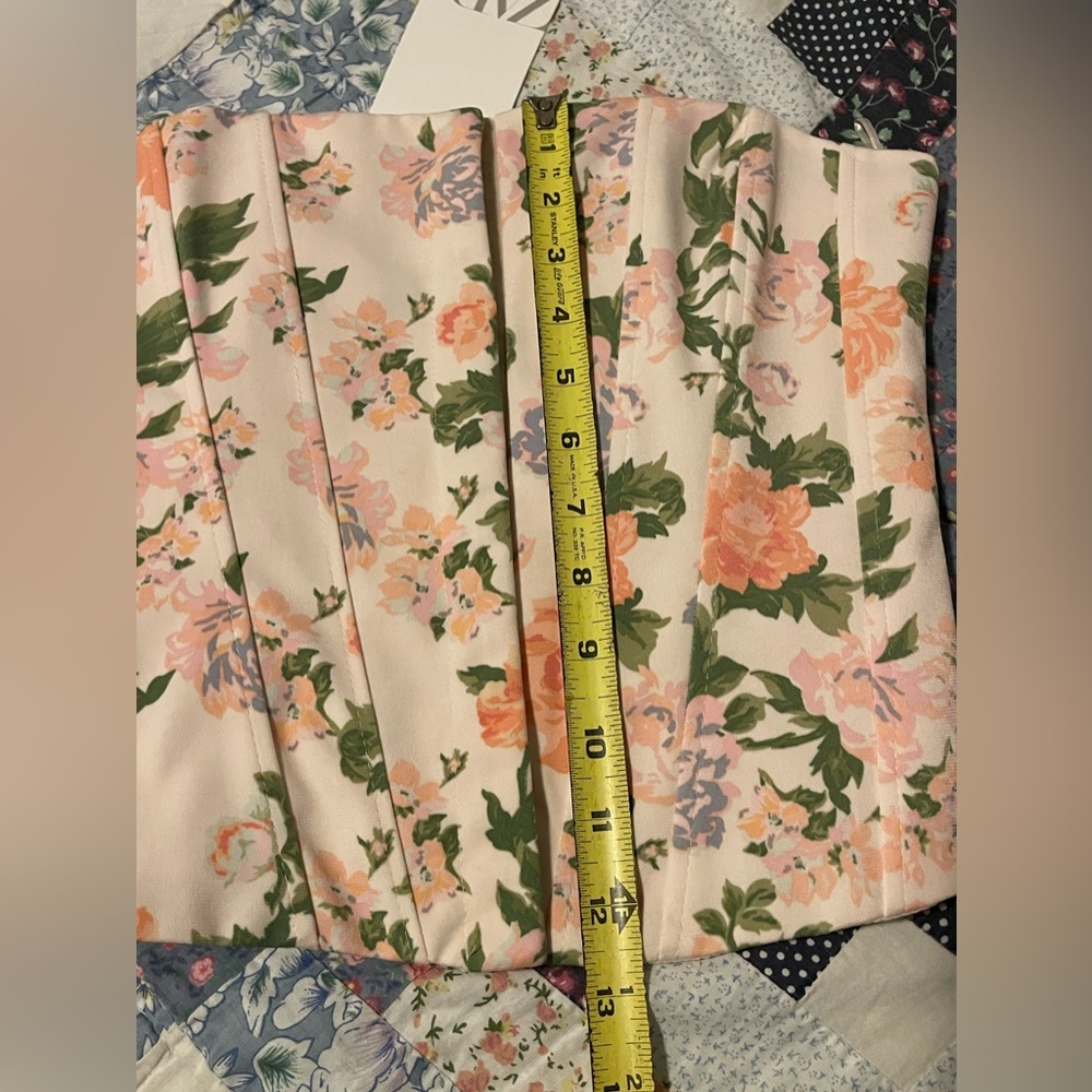 NWT Zara floral Corset top sz XS 🌸 - Picture 4 of 11